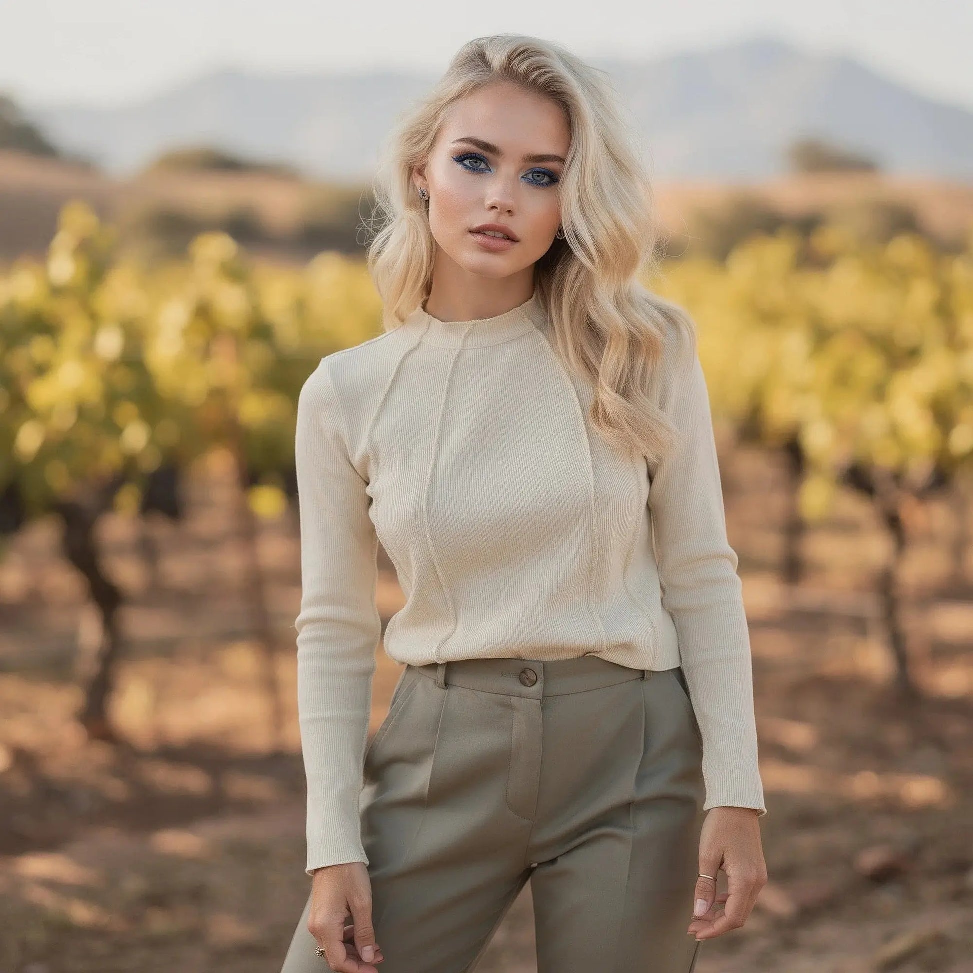 Light gray long sleeve casual top with a relaxed fit, featuring a round neckline and soft, breathable fabric, view