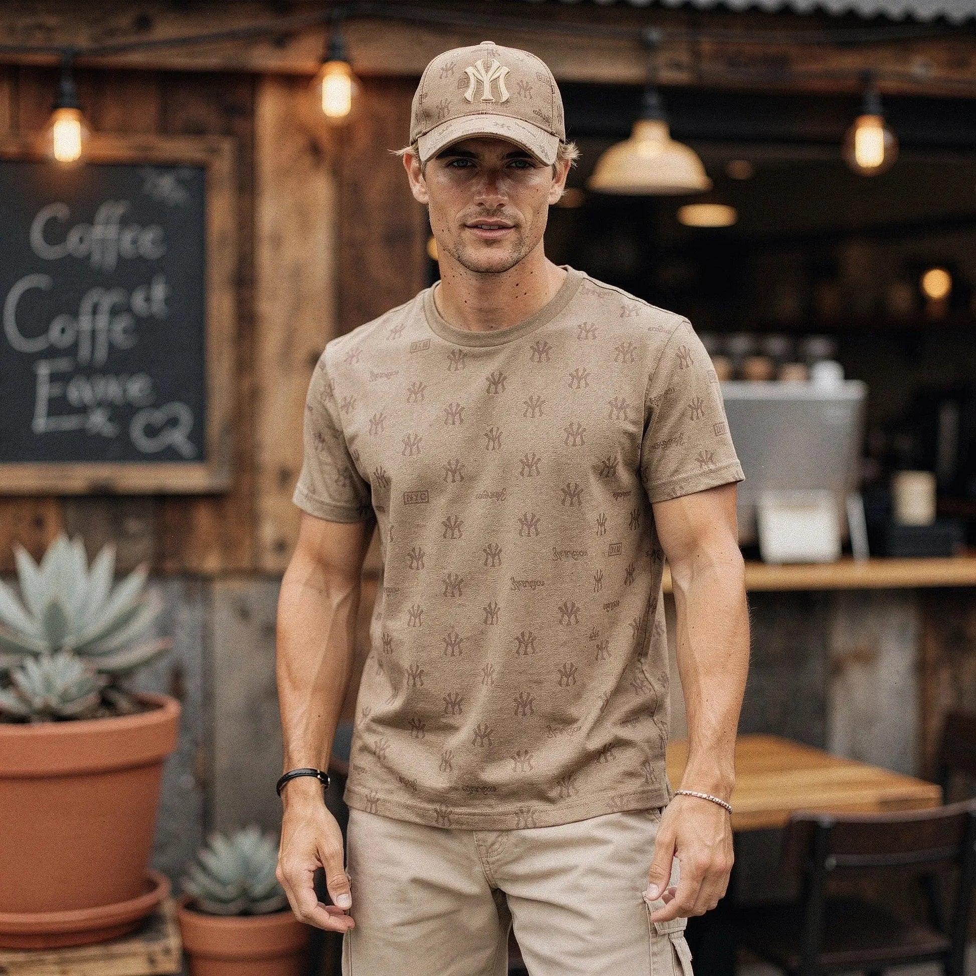 View of a navy blue slim fit crew neck short sleeve casual tee, showcasing soft cotton material and clean stitching