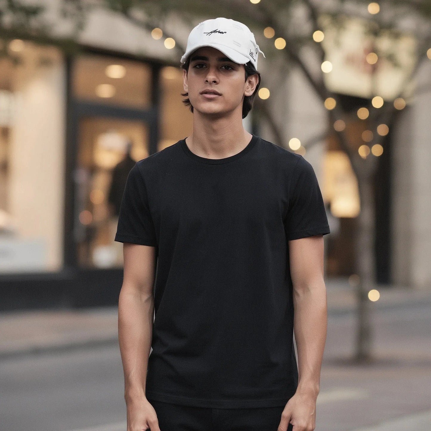View of a relaxed fit crew neck long sleeve casual t shirt in soft gray cotton fabric