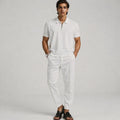 View of a slim fit short sleeve sport suit set in dark gray, featuring a zipper and casual style