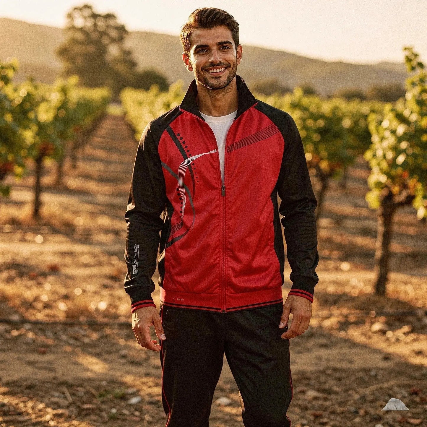 View of a relaxed fit crew neck short sleeve casual sportswear set in light gray, showcasing soft fabric and comfortable design