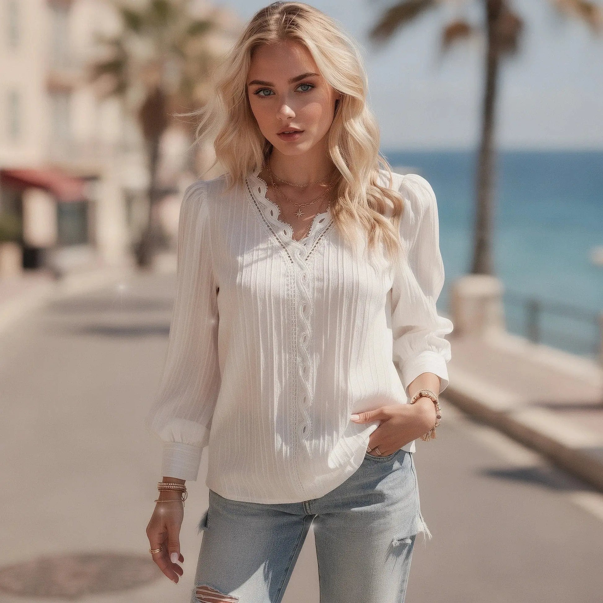 Light pink sleeveless chiffon mini top with a relaxed fit, featuring a round neckline and flowing silhouette, view