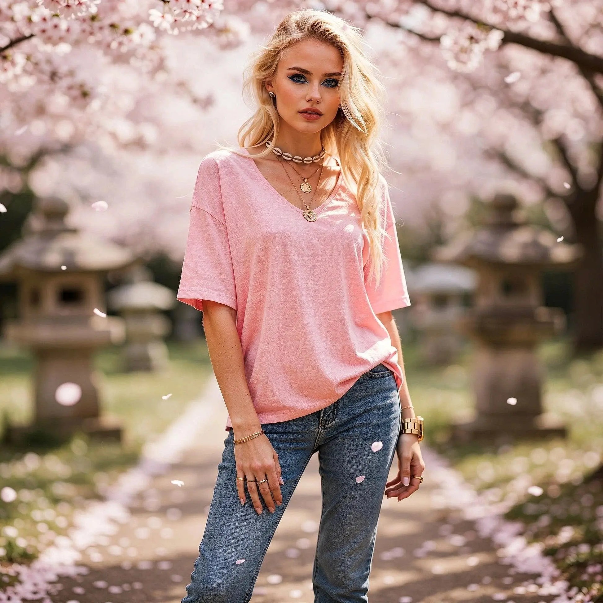Light gray cropped casual t shirt with a relaxed fit, crew neck, and short sleeves, view